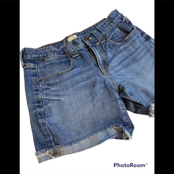 J. Crew Stretch Blue Jean Short Sz 0 - Picture 3 of 7